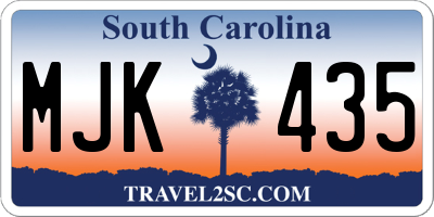 SC license plate MJK435