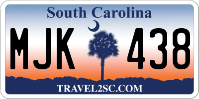 SC license plate MJK438