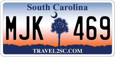 SC license plate MJK469