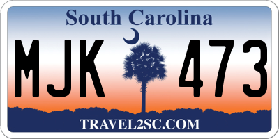 SC license plate MJK473