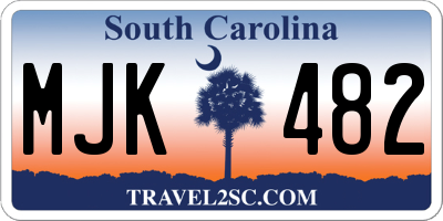 SC license plate MJK482