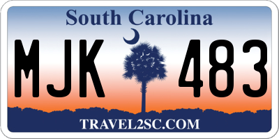 SC license plate MJK483