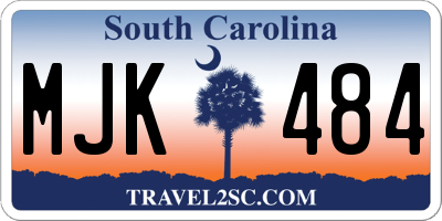 SC license plate MJK484