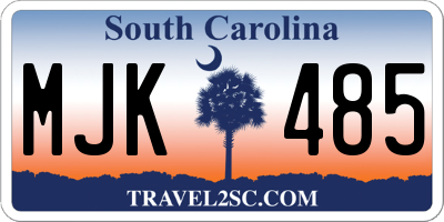 SC license plate MJK485