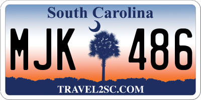 SC license plate MJK486