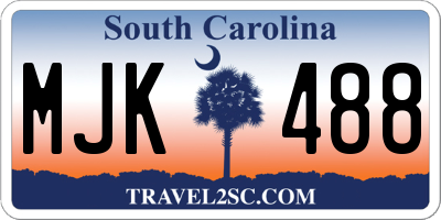 SC license plate MJK488