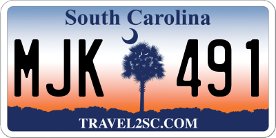 SC license plate MJK491