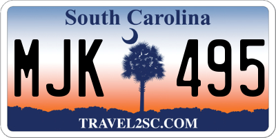 SC license plate MJK495