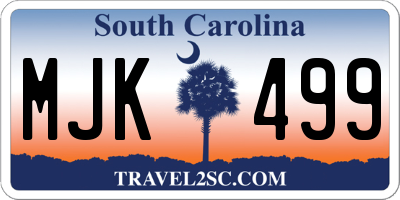SC license plate MJK499