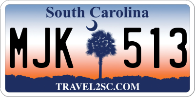 SC license plate MJK513