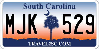 SC license plate MJK529