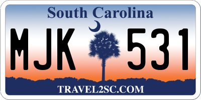 SC license plate MJK531