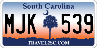SC license plate MJK539