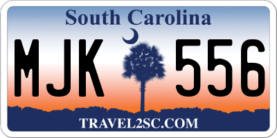 SC license plate MJK556
