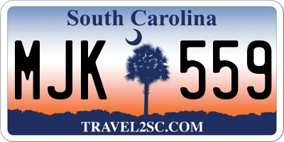 SC license plate MJK559