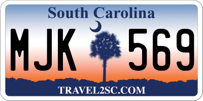 SC license plate MJK569