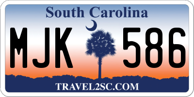 SC license plate MJK586