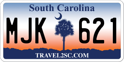 SC license plate MJK621