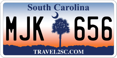 SC license plate MJK656
