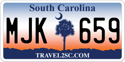SC license plate MJK659