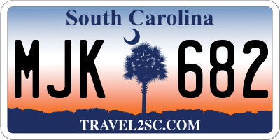 SC license plate MJK682