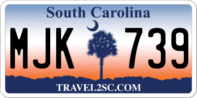 SC license plate MJK739