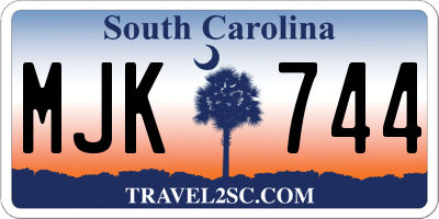 SC license plate MJK744