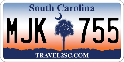SC license plate MJK755