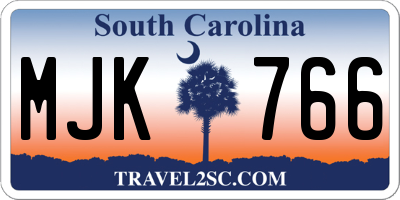 SC license plate MJK766
