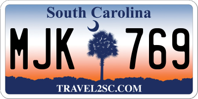 SC license plate MJK769