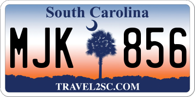 SC license plate MJK856