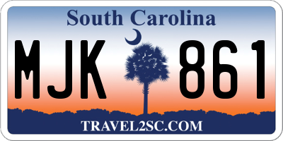 SC license plate MJK861