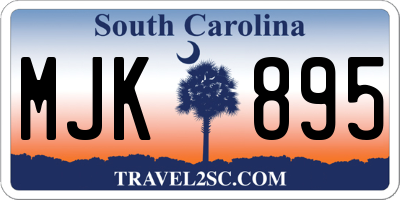 SC license plate MJK895