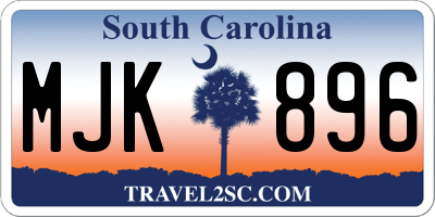 SC license plate MJK896