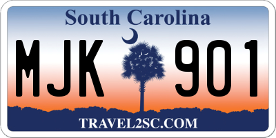 SC license plate MJK901