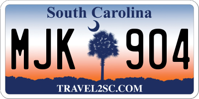SC license plate MJK904
