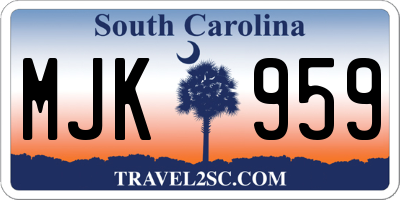 SC license plate MJK959
