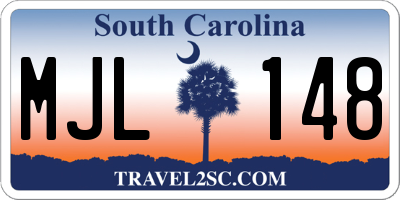 SC license plate MJL148