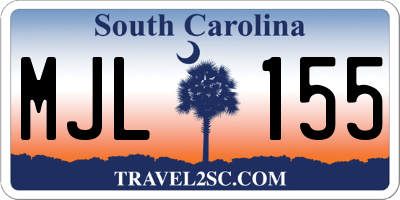 SC license plate MJL155