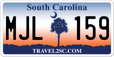 SC license plate MJL159