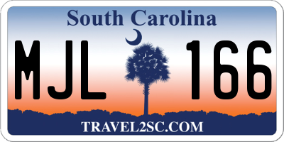 SC license plate MJL166