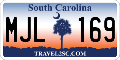 SC license plate MJL169