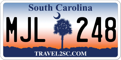 SC license plate MJL248