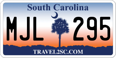 SC license plate MJL295
