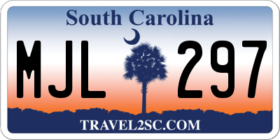SC license plate MJL297