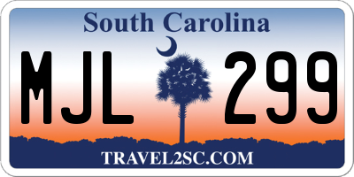 SC license plate MJL299