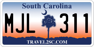SC license plate MJL311
