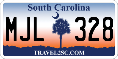 SC license plate MJL328