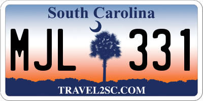 SC license plate MJL331