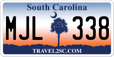 SC license plate MJL338